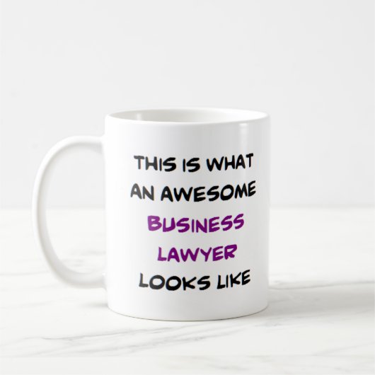 Mug avocat d'affaires, génial (Gauche)