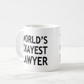Mug Avocat d'Okayest du monde drôle (Devant gauche)
