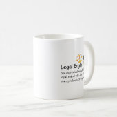 Mug Avocat Drôle Aigle Juridique Dire Ou Citer Échelle (Devant droit)