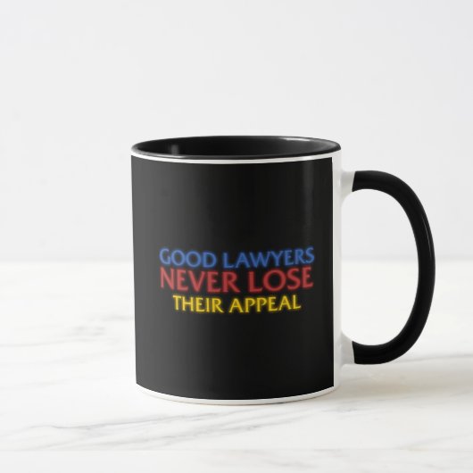 Mug Avocat drôle Les bons avocats ne perdent jamais ap (Droite)