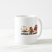 Mug Avocat drôle né pour argumenter (Devant droit)