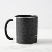 Mug Avocat Faux Cuir Nom Personnalisé Noir (Gauche)