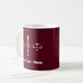 Mug Avocat féminin géométrique fait sur commande (Devant gauche)