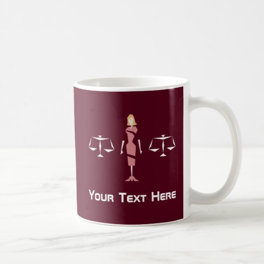 Mug Avocat féminin géométrique fait sur commande (Droite)