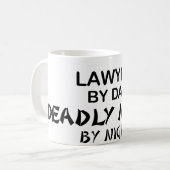 Mug Avocat Ninja mortel par nuit (Devant gauche)