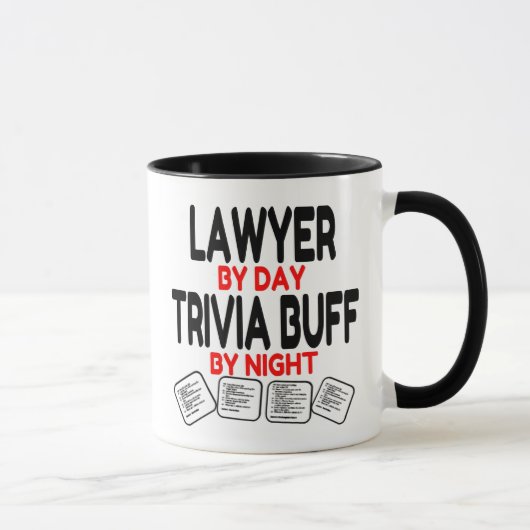Mug Avocat par jour Trivia Buff par nuit (Droite)
