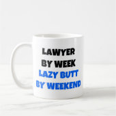 Mug Avocat par semaine Lazy Butt par week-end (Gauche)