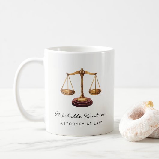 Mug Avocat professionnel Avocat de luxe Or (Avec donut)