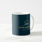 Mug Avocat professionnel moderne Green Gold (Devant droit)
