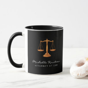 Mug Avocat professionnel Procureur luxe Black Gold