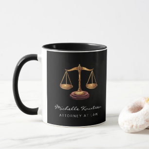 Mug Avocat professionnel Procureur luxe Black Gold