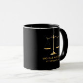 Mug Avocat professionnel tendance Black Gold Avocat (Devant droit)