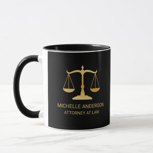 Mug Avocat professionnel tendance Black Gold Avocat (Gauche)