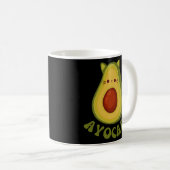 Mug Avocato Funny Cute Cat Avocado (Devant droit)