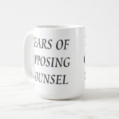 Mug Avocats Drôle Larmes De L'Avocat Opposé (Devant gauche)