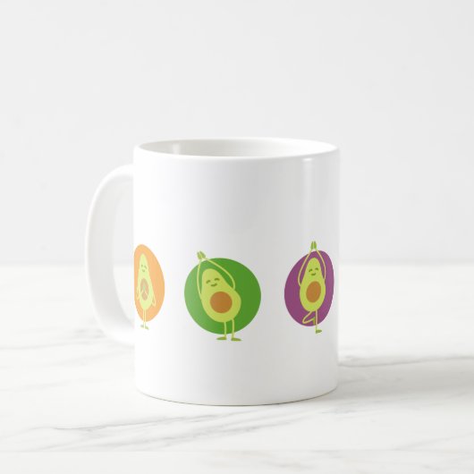 Mug Avocats faisant le yoga (Devant gauche)