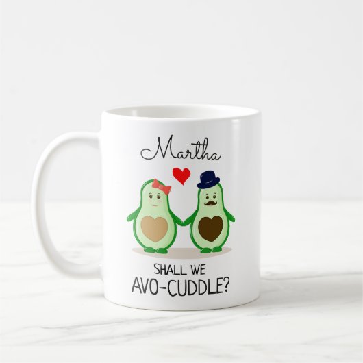 Mug Avocats mignons, Doit-on Avo-câliner, Saint Valent (Gauche)