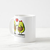 Mug Avocuddle Cute Avocado Vegan Plaisanterie (Devant gauche)