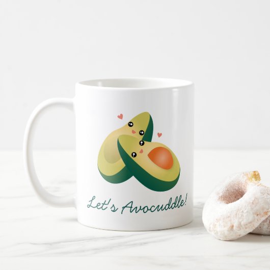 Mug Avocuddle Funny mignon Avocados Humour de jeu de m (Avec donut)