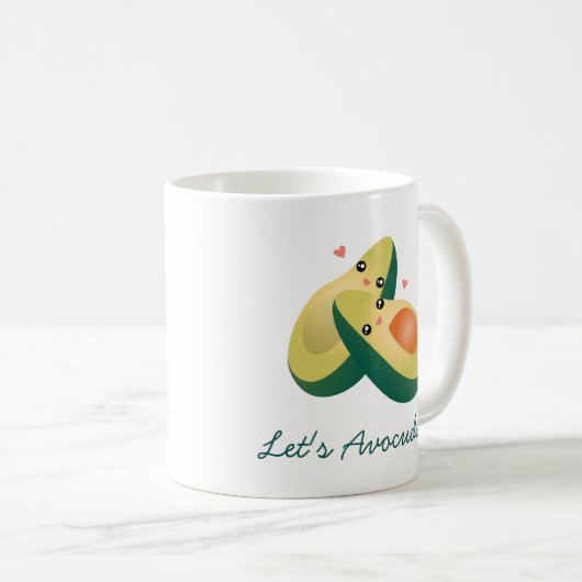 Mug Avocuddle Funny mignon Avocados Humour de jeu de m (Devant droit)
