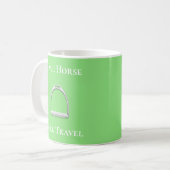 Mug "Avoir Cheval Voyage" Stirrup Fer Lime Vert (Devant gauche)