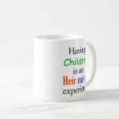Mug Avoir des enfants est une expérience d'éducation (Devant droit)