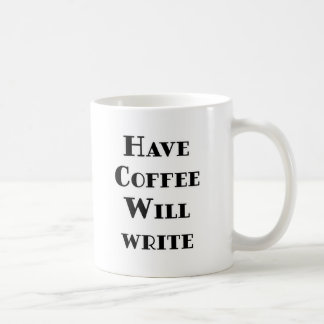 Mug Avoir du café va écrire