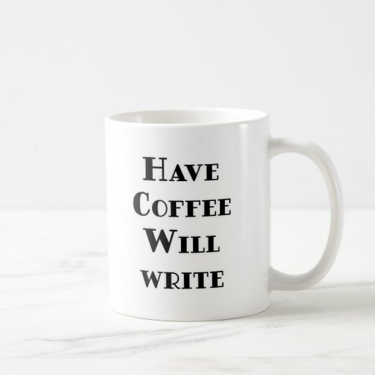 Mug Avoir du café va écrire (Droite)