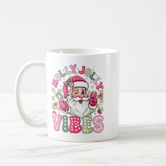 Mug Avoir Holly Xmas Jolly Noël Coquette Vibes W (Gauche)