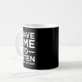 Mug Avoir le temps d'écouter le tableau de soutien de (Devant gauche)