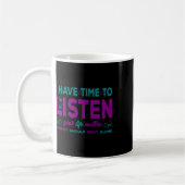 Mug Avoir le temps d'écouter - Prévention du suicide (Gauche)