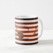 Mug Avoir Mandolin ~ Will Travel ~ Musical Stripes ~ (Devant droit)