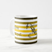 Mug Avoir Trumpet ~ Will Travel ~ Musical Stripes ~ (Devant gauche)