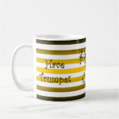 Mug Avoir Trumpet ~ Will Travel ~ Musical Stripes ~ (Gauche)