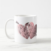 Mug "Avoir un Heureuse Sainte-Valentin"Coeurs écrits à (Gauche)