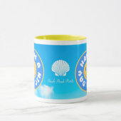 Mug Avoir un joyeux jour visage jaune poignée (Centre)