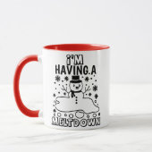 Mug Avoir une fusion | Funny Christmas Snowman Humour (Gauche)