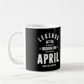 Mug Avril Anniversaire Les Légendes Cadeaux Sont Nés E (Gauche)