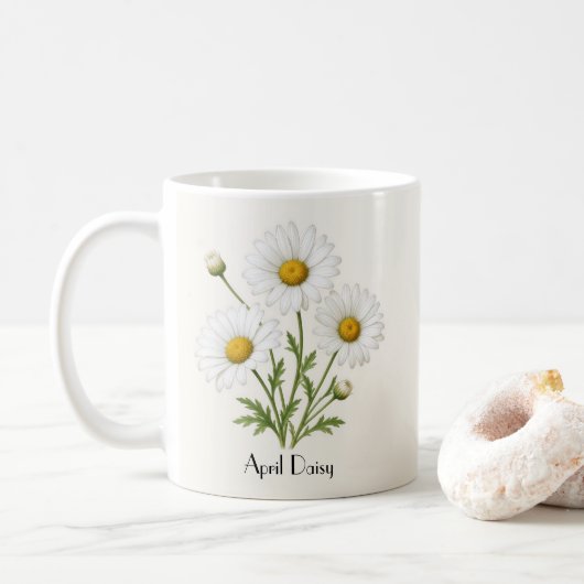 Mug Avril Daisy Flowers (Avec donut)
