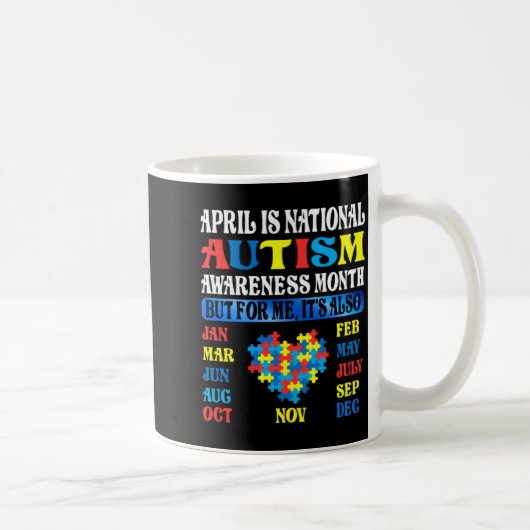 Mug Avril Est Mois De La Sensibilisation à L'autisme E (Droite)