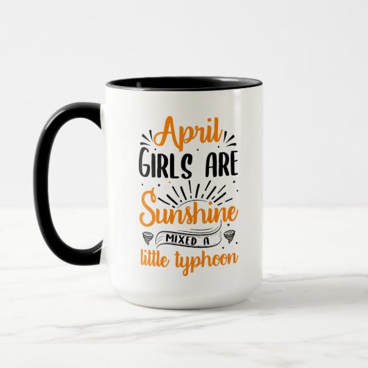 Mug avril les filles sont soleil mélangé un petit typh (Gauche)