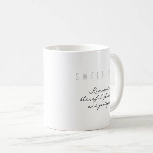 Mug Avril Mois de naissance Fleur avec nom - Pois doux (Devant droit)