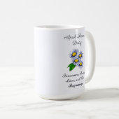 Mug Avril Mois de naissance Fleur Daisy Fresque et Sim (Devant droit)