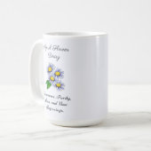 Mug Avril Mois de naissance Fleur Daisy Fresque et Sim (Devant gauche)
