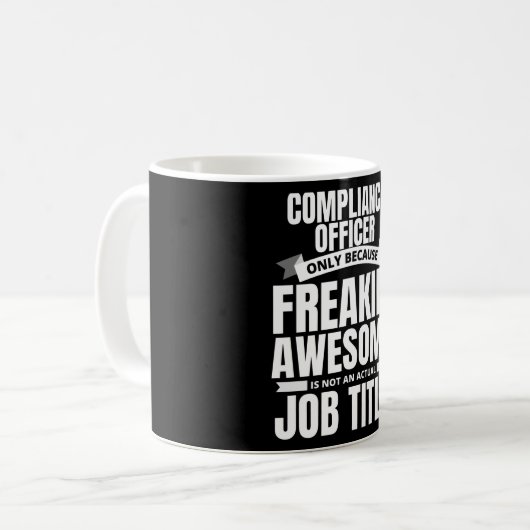 Mug Awesome Agent de conformité de Freakin (Devant gauche)