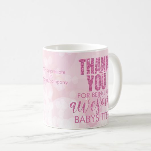 Mug Awesome Babysitter Merci Appréciation (Devant droit)