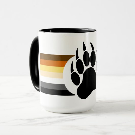 Mug Awesome Bear orteil drapeau de l'ours patte (Devant gauche)