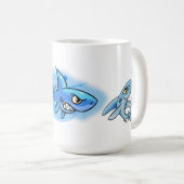 Mug Awesome Cartoon Sharks (Devant droit)