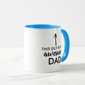 Mug Awesome Dad World Meilleur Fête des pères Cadeau (Devant droit)