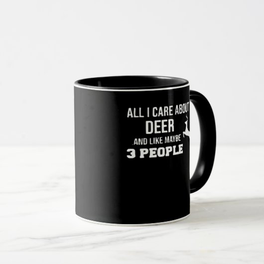 Mug Awesome Deer Lover Minimal Retro Style (Devant droit)